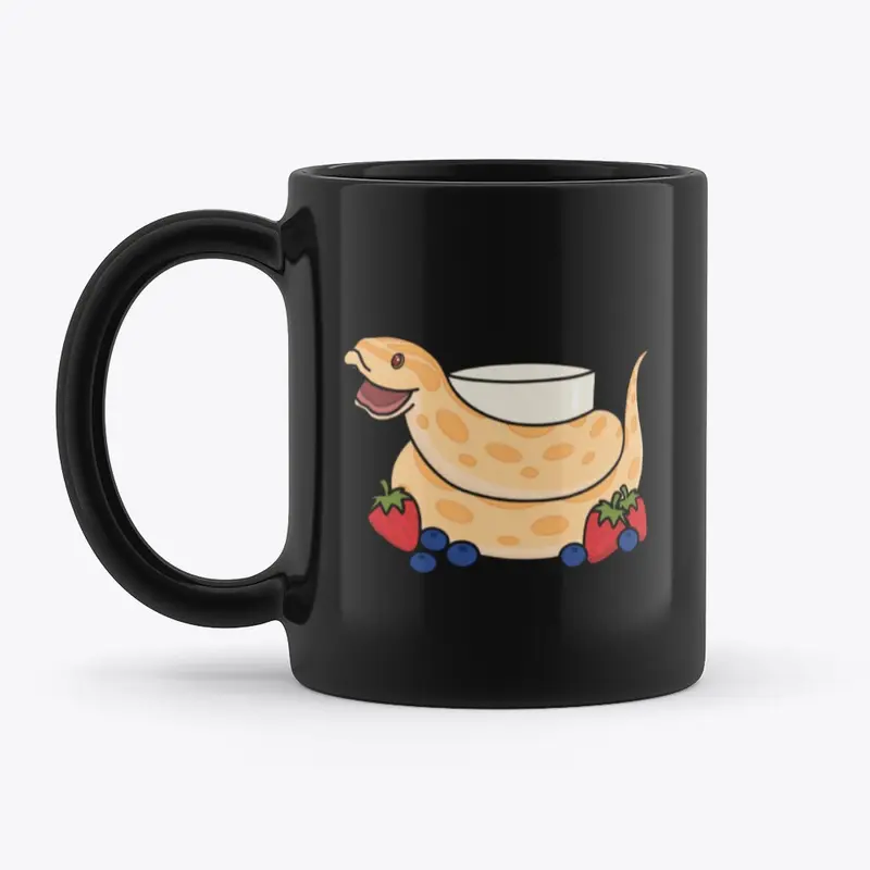 Berries and Cream Hognose Black Mug