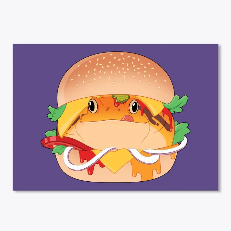 Nacho Cheeseburger Rectangle Sticker