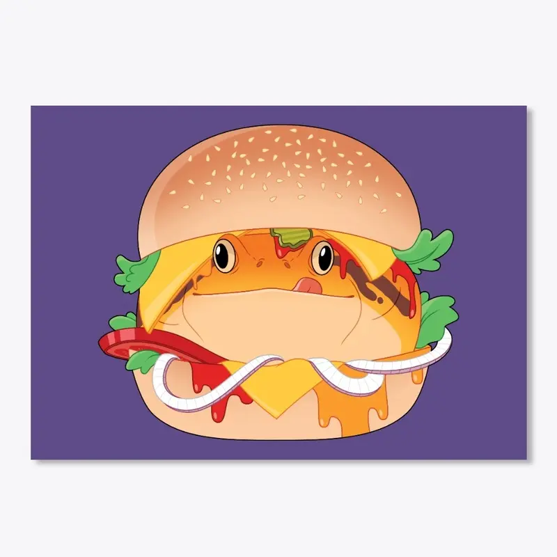 Nacho Cheeseburger Rectangle Sticker